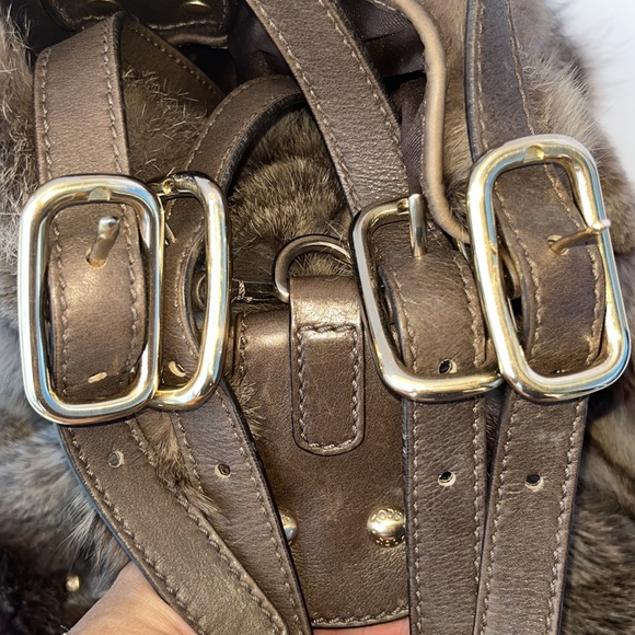 Authentic TOD’S G-Bag Easy Grande Tote/Handbag ~ in Brown Fox Fur - Picture 16 of 16